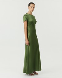 Third Form - Satin Bias Maxi Tee Dress