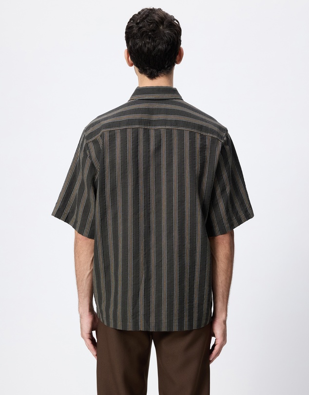 Scotch & Soda - Structured Stripe Relaxed Fit Short Sleeve Shirt