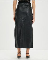 Third Form - Vagabond Polyurethane Jeans Skirt