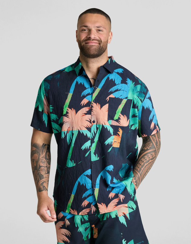 Johnny Bigg - Mosaic Palm Print Shirt