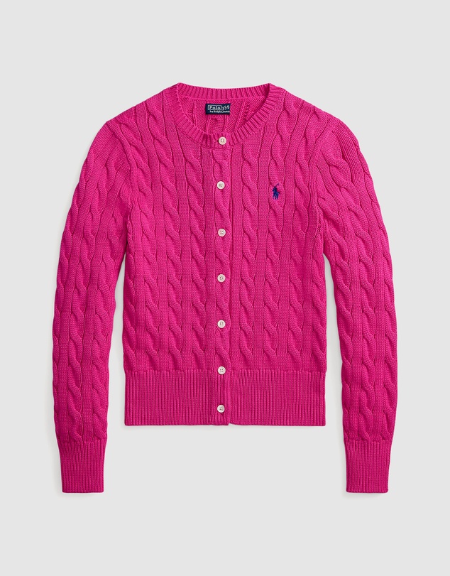 Polo Ralph Lauren - Cable-Knit Cotton Crewneck Cardigan - The ICONIC Exclusive