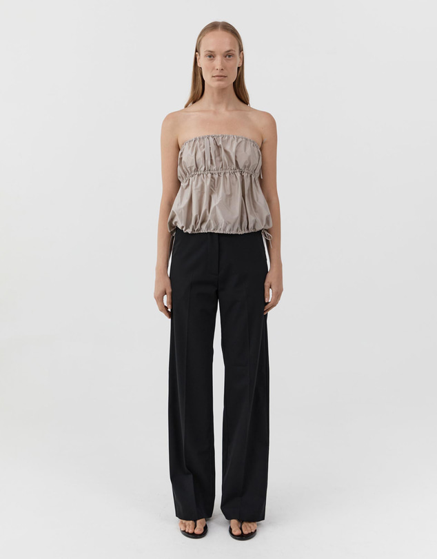St. Agni - Paper Taffeta Strapless Drawstring Top