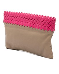 Pre-Loved by Azura Reborn - Pre-Loved Intrecciato Trimmed Bicolor Nappa Clutch