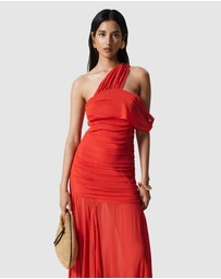 & Other Stories - One-Shoulder Chiffon Maxi Dress