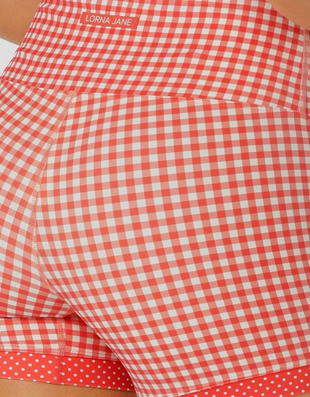 Lorna Jane - 12cm Coucou Gingham Bike Shorts