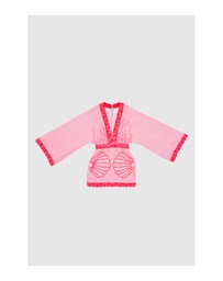 The Wolf Gang - Concha Long Sleeve Mini Dress - Candy Shell