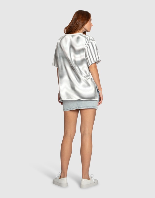 Belle & Bloom - Brave Soul Oversized Striped T-Shirt