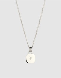 Kuzzoi - ICONIC EXCLUSIVE - Necklace Male Geometric Green Enamel 925 Sterling Silver