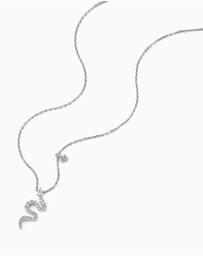 Emporio Armani - Silver Tone Pendant Necklace