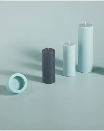 porter green - escc small pillar candle soy-blend unscented candles