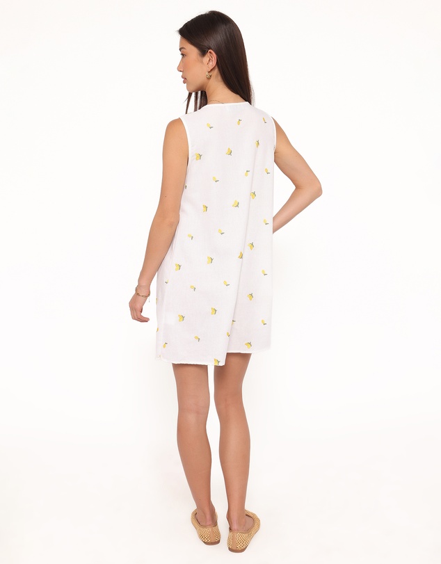 Petal & Pup - Madeline Mini Dress - Embroidered Lemons