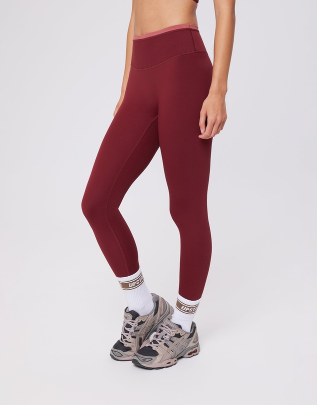 Upstate - Air Sculpt Contrast 7/8 Tight - Warm Cherry