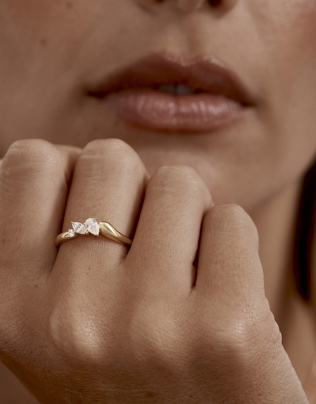 By Charlotte - Crystal Wings Ring