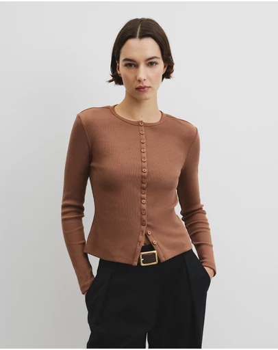 Country Road - Long Sleeve Button Through Top