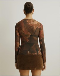 Atmos&Here - Zerea Mesh Print Top