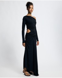 Lover - Ravenna Long Sleeve Asymmetrical Jersey Dress