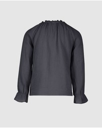 Like FLO - Fancy Woven Long Sleeve Blouse - Kids-Teens