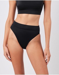 UNE PIECE - High-Cut High-Waisted Bikini Bottom