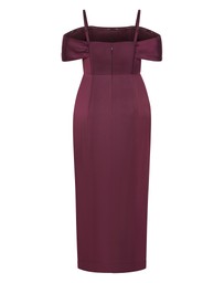 City Chic - Plus size Forbidden Love Maxi Dress - mulberry