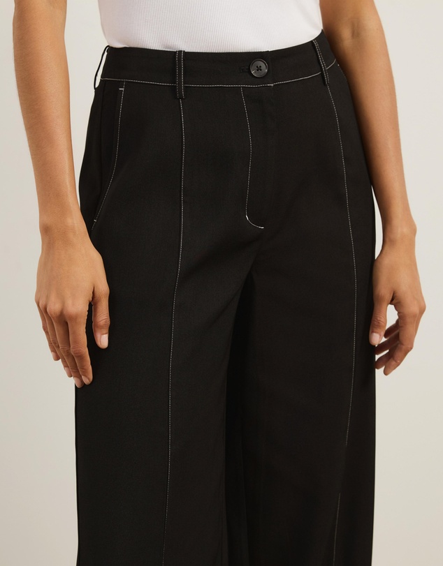 Atmos&Here - Mia Contrast Stitch Tailored Pants