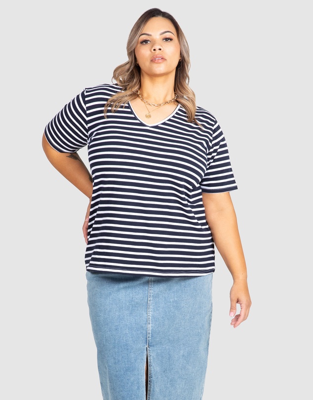Love Your Wardrobe - Cassie Stripe Tee