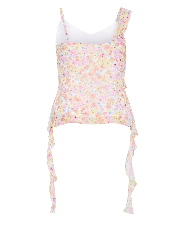City Chic - Waverly Frill Print Top