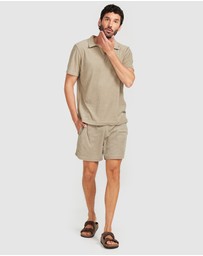 Vacay Swimwear - Olive Terry Polo