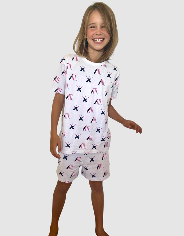 Sant And Abel - Kids Cricket Pink Short PJ Set