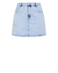 City Chic - Plus size Alice Denim Mini Skirt - ice blue wash