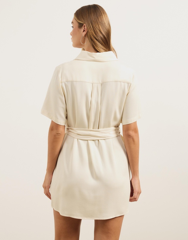 Atmos&Here - Holly Viscose Mini Shirt Dress