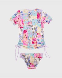Aqua Blu Kids - Meadow Short Sleeve Rash Vest Set - Kids