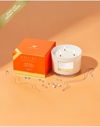 Mestige - Sunset Bellini Scented Soy Candle 340g - Hidden Jewellery Embellished with crystals from Swarovski