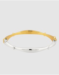 Elli Jewelry - Bracelet Women Elegant Bicolor 925 Sterling Silver Gold Plated