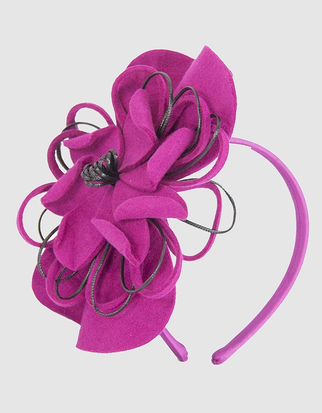 Max Alexander - Felt Fuchsia Flower Winter Racing Fascinator