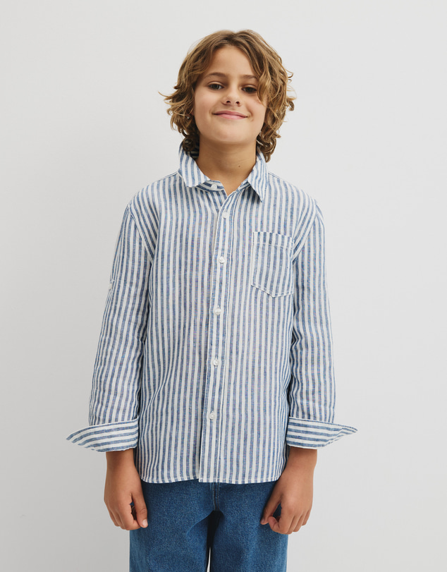 Country Road - Teen Long Sleeve Linen Shirt
