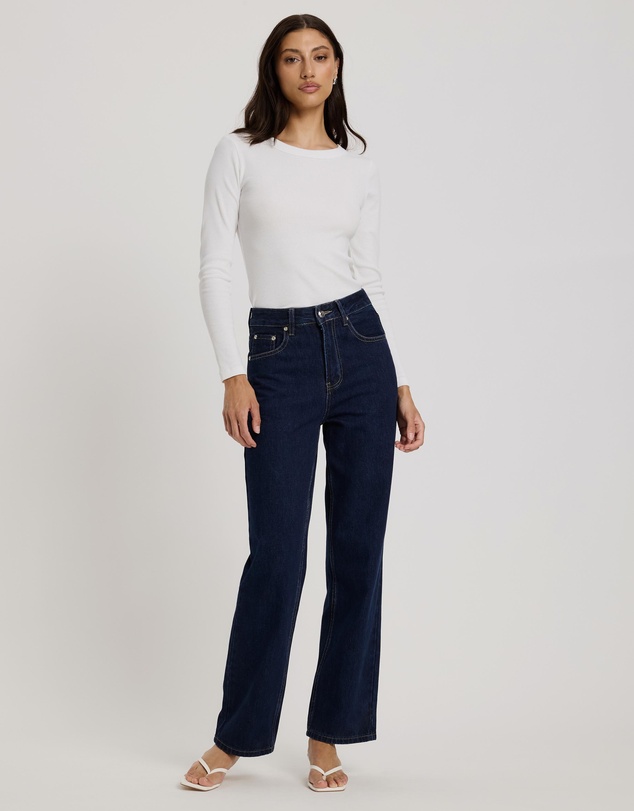 Atmos&Here - Mary Mid Rise Straight Leg Jeans