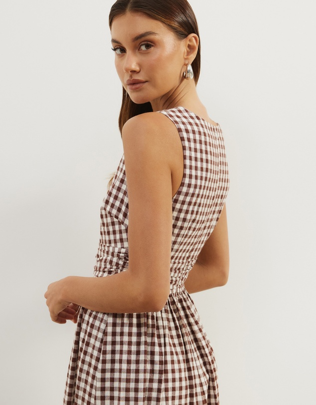 Atmos&Here - Addie Gingham Midi Dress