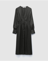 & Other Stories - Satin Midi Shirt Dress