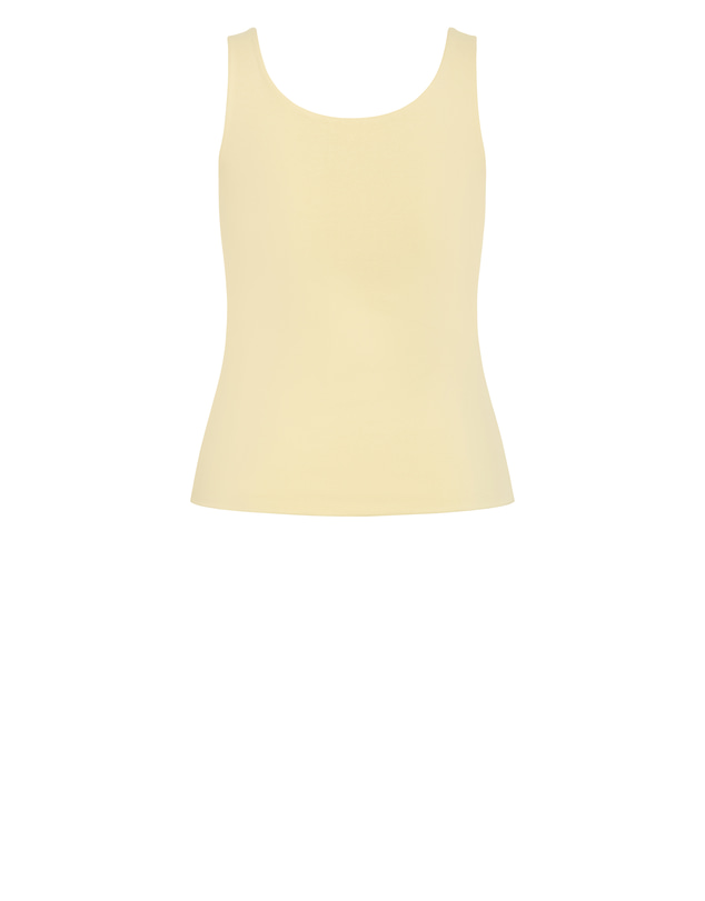 City Chic - Plus size Ameila Scoop Neck Tank - lemon drop