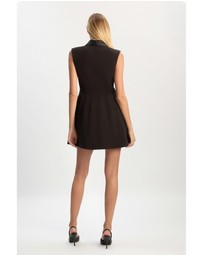 Bardot - Destene Satin Lapel Mini Dress
