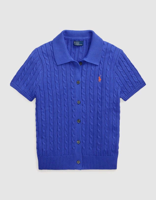 Polo Ralph Lauren - Cable Cotton Short-Sleeve Polo Cardigan