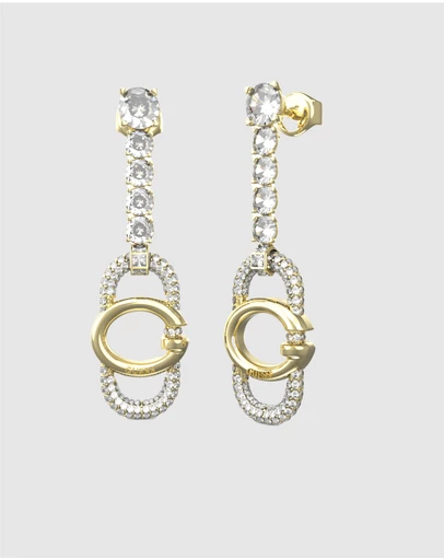 GUESS - Gold-Tone Oh My G Pendant Earrings