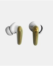 Friendie - AIR Focus ANC Pearl White and Gold Noise Cancelling Earbuds (True Wireless In Ear Headphones)