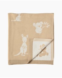 Living Textiles - Pram Knitted Blanket - Australiana