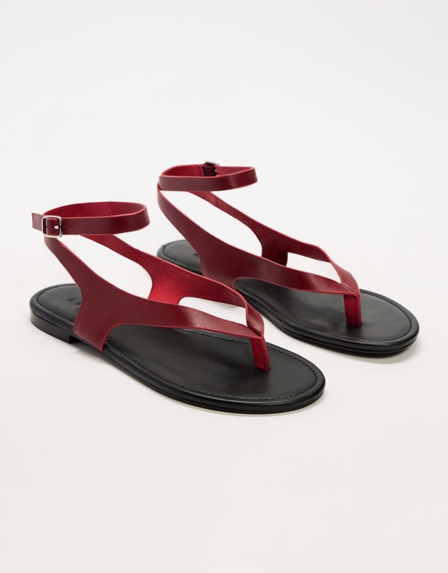 AERE - Daisy Leather Thong Sandals - Women's