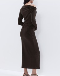 UNISON - Textured Long Sleeve Dress