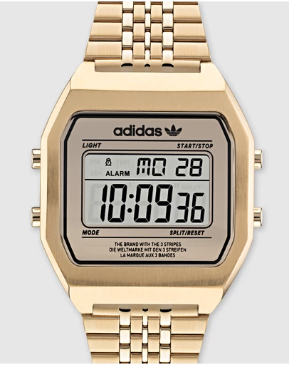 adidas Originals - Digital Two Gold Watch