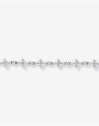 Michael Hill - Cubic Zirconia Floral Station Bracelet in Sterling Silver