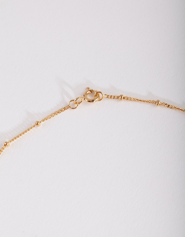 Lovisa - Gold Plated Sterling Silver Bead Chain Necklace