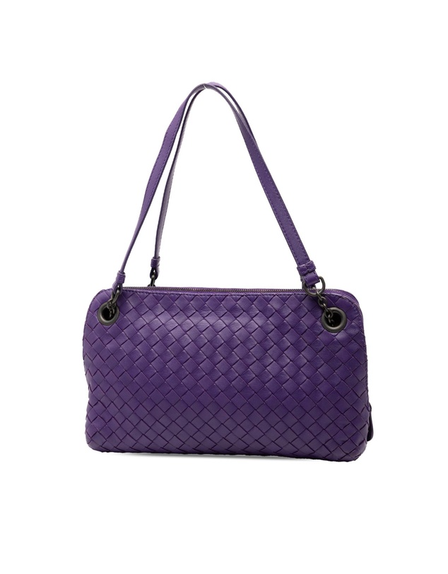 Pre-Loved by Azura Reborn - Pre-Loved Nappa Intrecciato Triple Zip Shoulder Bag